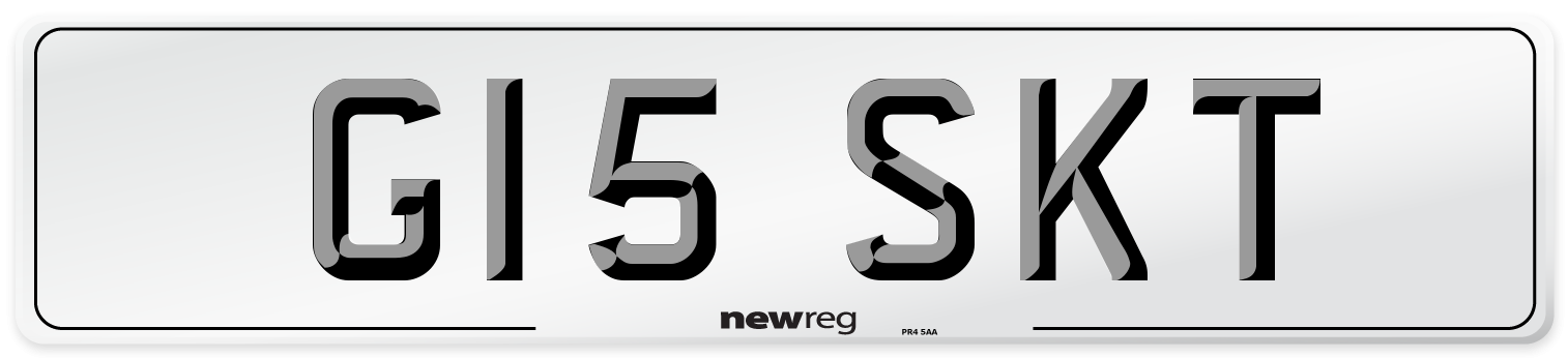 G15 SKT Number Plate from New Reg